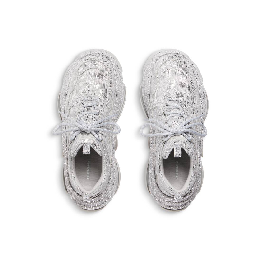 Women’s Triple S Sneaker With Rhinestones  in Light Grey - Image 6